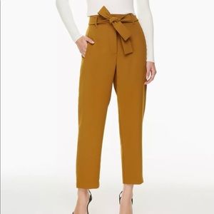 NWT Aritzia Tie-Front Pant in Amber Size 4